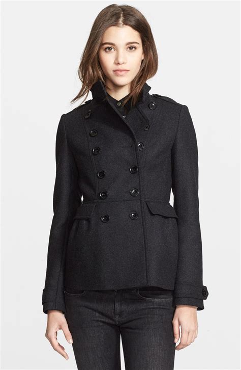 burberry wool blend peplum coat|burberry cashmere jacket.